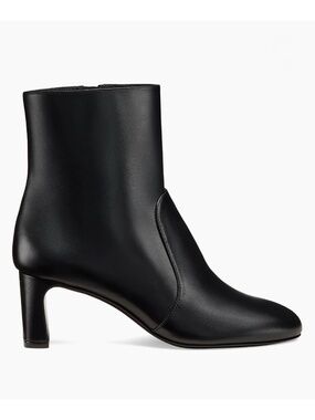 New Stuart Weitzman Babette Zip Bootie 60MM Black Leather Sz 8
